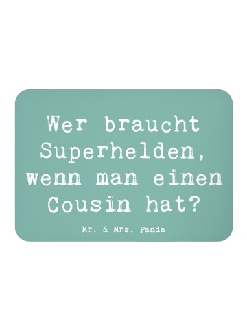 Mr. & Mrs. Panda magnet Spruch Cousin Held mit Spruch in Meeresbrise