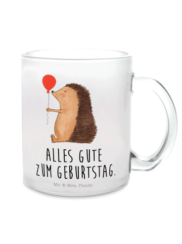 Mr. & Mrs. Panda Glas Igel Luftballon mit Spruch in Transparent