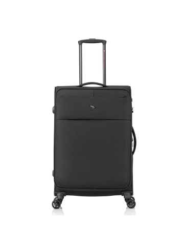 Pack Easy GoUp 4 Rollen Trolley M 65 cm mit Dehnfalte schwarz