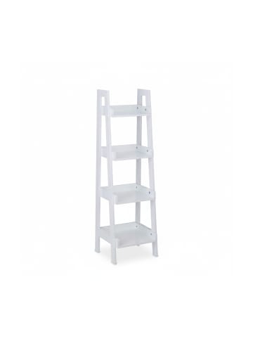 relaxdays Standregal in Weiß - (B)33 x (H)112 x (T)30 cm