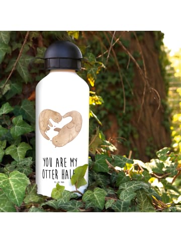 Mr. & Mrs. Panda Kindertrinkflasche Otter Herz mit Spruch in Weiß