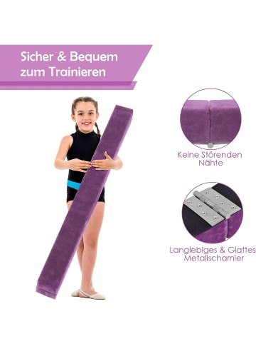 COSTWAY 210 cm Schwebebalken in Lila