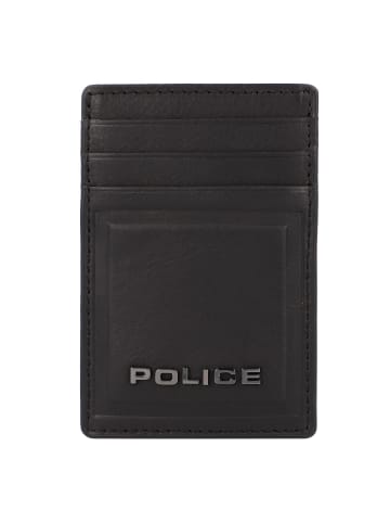 Police PT16-08536 Kreditkartenetui Leder 7 cm mit Geldscheinklammer in black