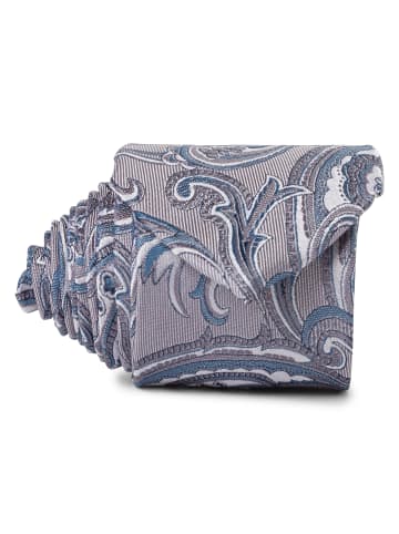 Andrew James Seidenkrawatte in silber blau - 0001
