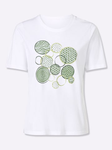 Sieh an! Kurzarmshirt in weiß-eucalyptus