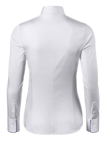 Vincenzo Boretti Bluse tailliert in weiß