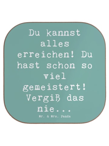 Mr. & Mrs. Panda Untersetzer Glas Spruch Selbstvertrauen stärken... in Meeresbrise