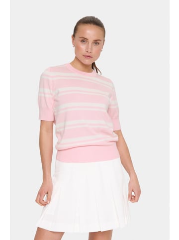 SAINT TROPEZ Kurzarm-Bluse MilanaSZ in Pink-a-boo Bright