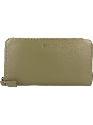 Esquire Peru Geldbörse RFID Leder 19 cm in olive