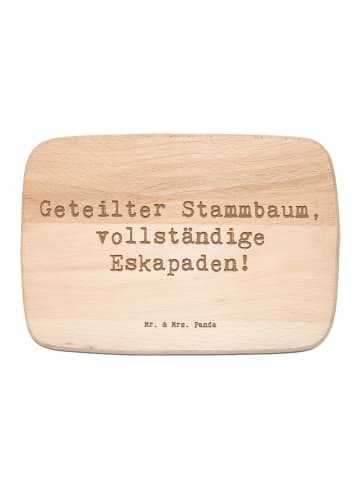 Mr. & Mrs. Panda Schneidebrett Spruch Halbbruder Eskapaden mit S... in Transparent