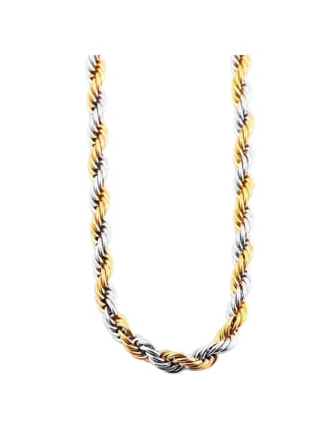 Adeliás Damen Halskette – Kordelkette aus Edelstahl 60+5 in silber