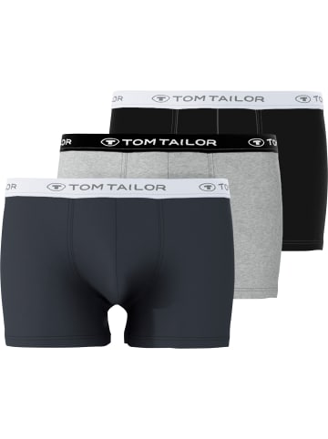 Tom Tailor Baumwolle, Single-Jersey Pants 3er-Pack in anthrazit/schwarz