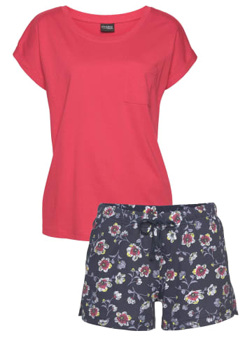 Vivance Active Shorty in rot/dunkelblau-geblümt