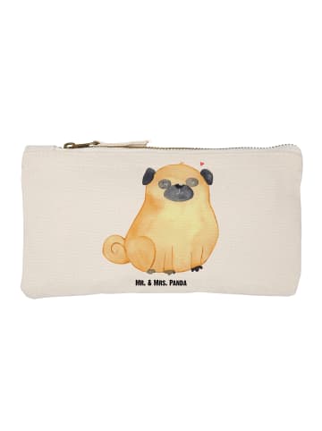 Mr. & Mrs. Panda Kosmetiktasche Mops ohne Spruch in Weiß