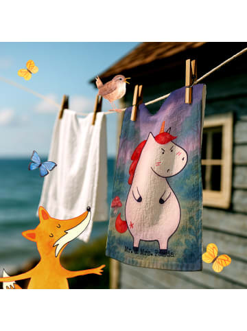 Mr. & Mrs. Panda Mini-Handtuch Einhorn Wut Design ohne Spruch in Weiß