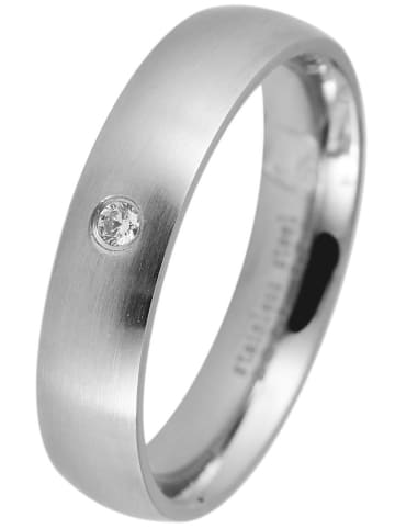 Adeliás Damen Ring aus Edelstahl mit Strass Steinchen in silber