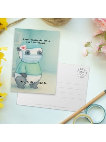Mr. & Mrs. Panda Ansichtskarte Operationsassistentin Leidenschaf... in Weiß