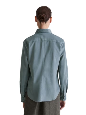 Marc O'Polo Samtbluse fitted in Slate Blue