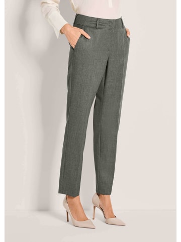 MADELEINE Bügelfaltenhose mit Formbund in grau / melange