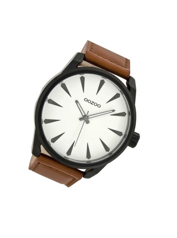 Oozoo Analog-Armbanduhr Oozoo Timepieces braun extra groß (ca. 48mm)