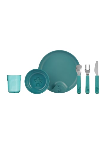 Mepal 6er Set Kindergeschirr Mio in Deep Turquoise