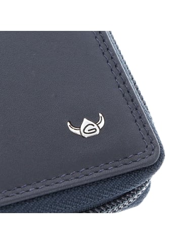 Golden Head Polo Geldbörse RFID Schutz Leder 12.5 cm in marineblau