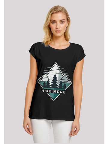 F4NT4STIC Extended Shoulder T-Shirt Hike More Mountains in schwarz