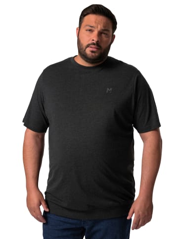 Men Plus Kurzarm T-Shirt in schwarz