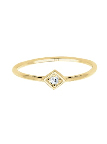 Elli DIAMONDS  Ring 375 Gelbgold Viereck, Verlobungsring in Gold