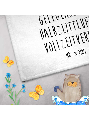 Mr. & Mrs. Panda Gästehandtücher Einhorn Hexe mit Spruch in Weiß