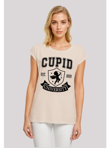 F4NT4STIC Extended Shoulder T-Shirt Cupid University Valentinstag in Whitesand