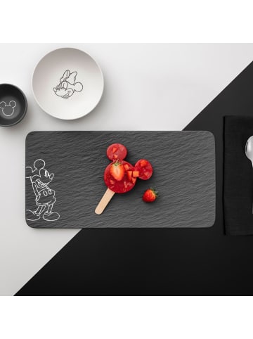 Villeroy & Boch Servierplatte Manufacture Rock - Mickey Mouse in 34,9 x 17,9 cm in schwarz
