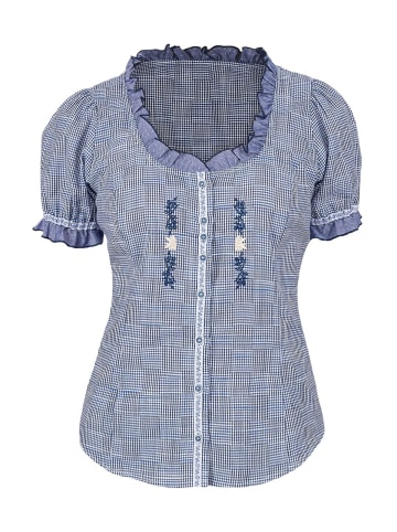 OS-Trachten Bluse 451004-3439-34 in jeansblau