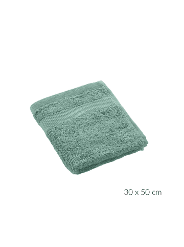 Douceur d’Intérieur Baumwollhandtuch, CELADON in Seladon, 30 x 50 cm