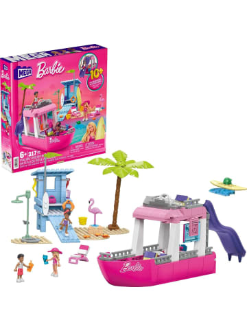 Mattel Malibu Traumboot Bauset mit 317 Teilen + 3 Barbie Puppen + Zubehör 6+ HPN79