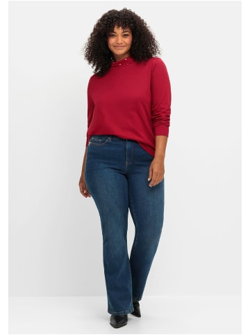 sheego Langarmshirt in kirschrot