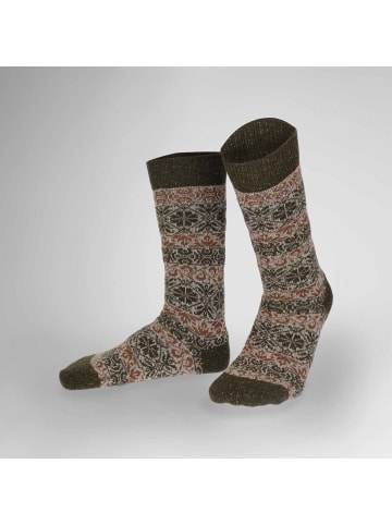 Hudson Socken Noble Nordic Fashion in dirty green