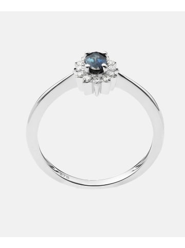 Diamant L'éternel Ring aus 375 Weißgold mit Diamant mit Saphir