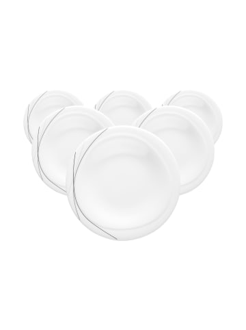 Seltmann Weiden 6er Set Brotteller Trio Highline ø 19,8 cm in weiß-grau