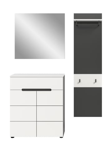 ebuy24 Garderobenmöbel Canu (3-teilig) Weiß 140 x 37 cm