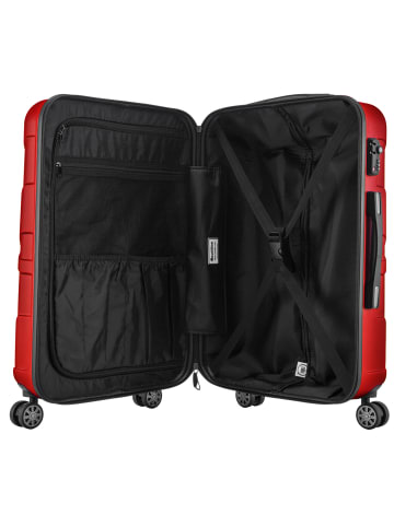 suitline Großer Reisekoffer erweiterbar XL Koffer 4 Rollen TSA 110 L in Rot