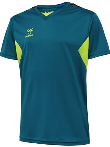Hummel Kinder Sportshirt "Hmlauthentic Pl Jersey S/S Kids" in Blau