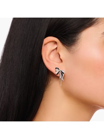 Thomas Sabo Schleifen-Ohrringe Lovely Romance in silber, schwarz, weiß