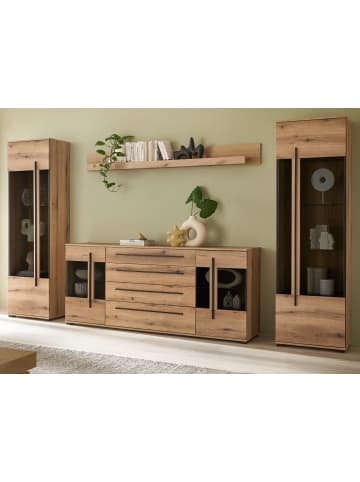 Furn.Design Wohnwand Evoke Eiche 4-teilig 340 cm, Wohnkombination mit Soft-Close