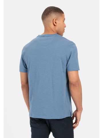 Camel Active Henley-Shirt aus zertifiziertem Organic Cotton in Blau