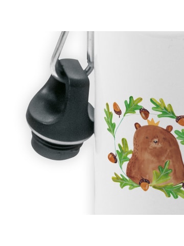 Mr. & Mrs. Panda Trinkflasche Bär König ohne Spruch in Weiß