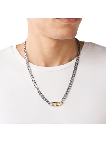 Diesel Halskette The Basic Link in silber