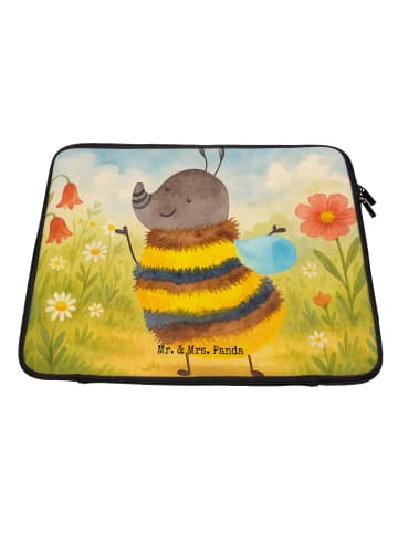 Mr. & Mrs. Panda Laptoptasche Hummel flauschig Design ohne Spruch in Weiß