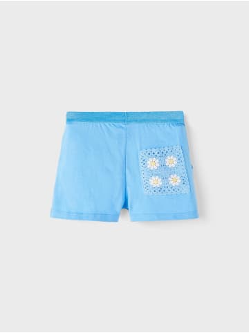 name it Stoff Shorts Kurze Hose mit Strick Tasche NKFFIDDA in Blau