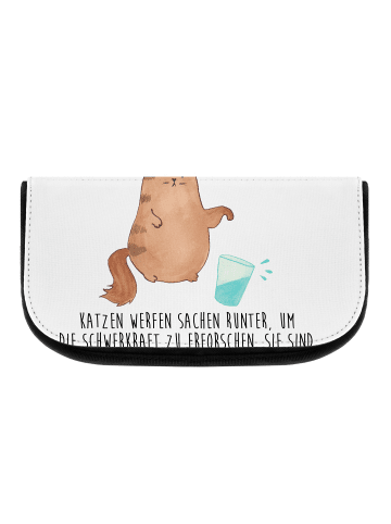 Mr. & Mrs. Panda kosmetiktäschchen Katze Wasserglas mit Spruch in Weiß